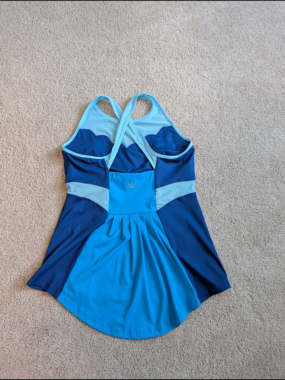 Crowned Athletics Mermaid Inspired Blue Two-Tone Athletic Top - Picture 2 of 3